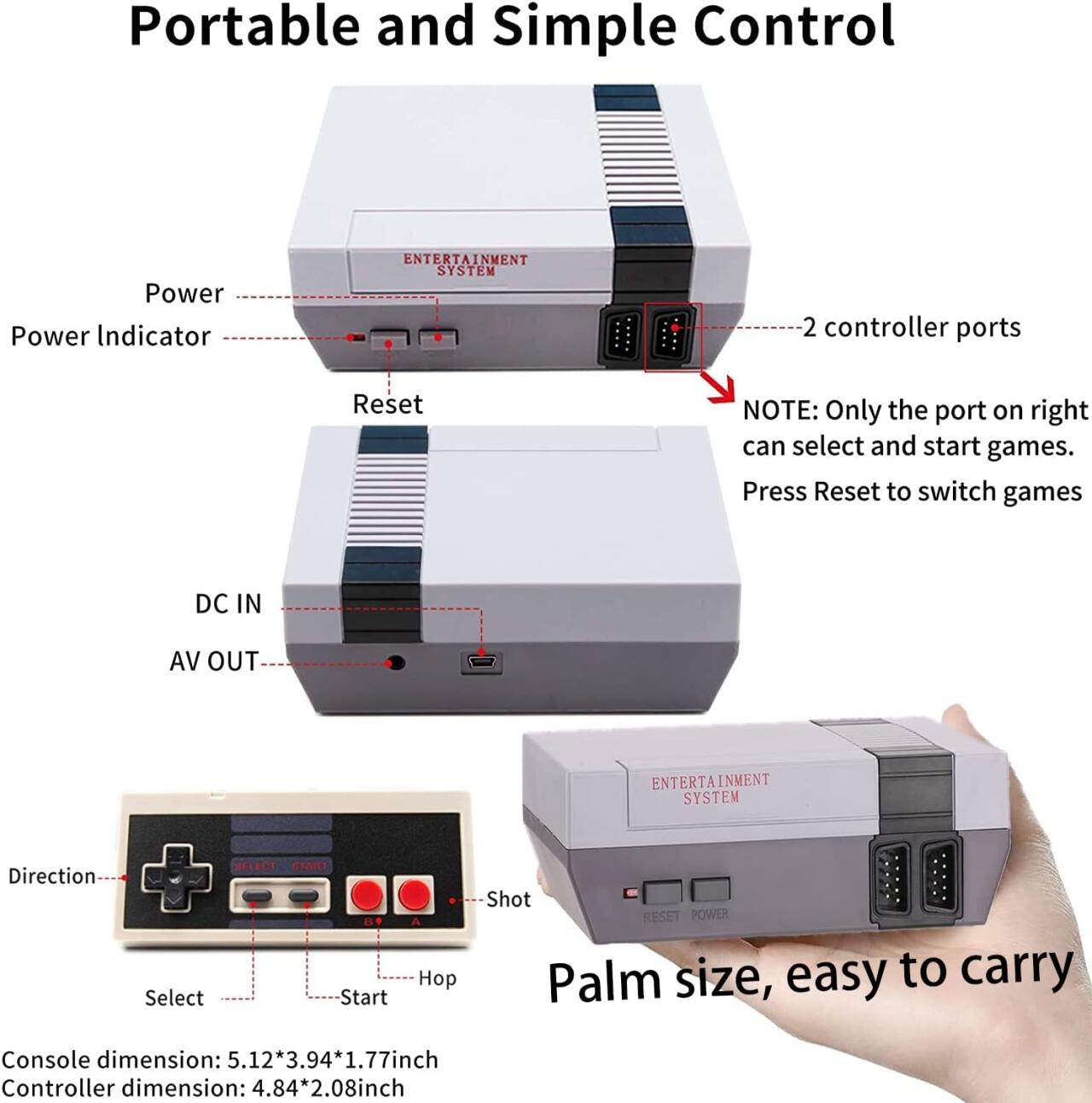Consola Retro con 620 Juegos