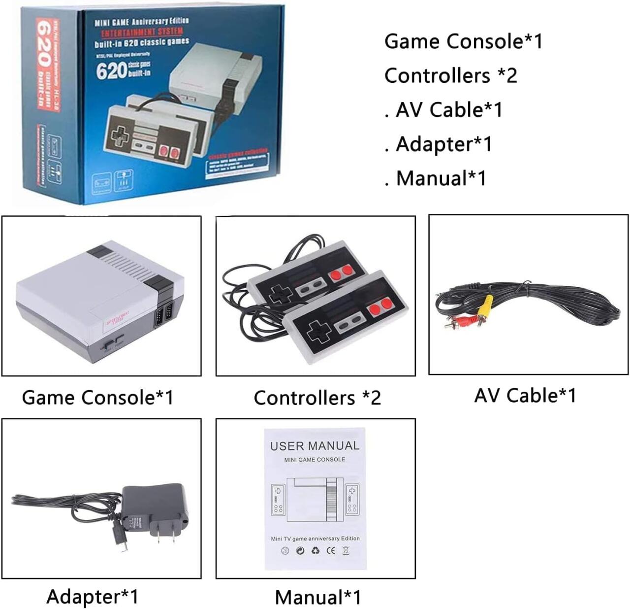 Consola Retro con 620 Juegos