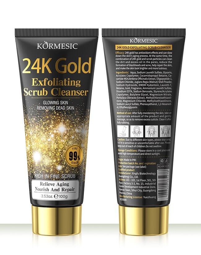 Limpiador Facial Exfoliante 24K 100g Kormesic