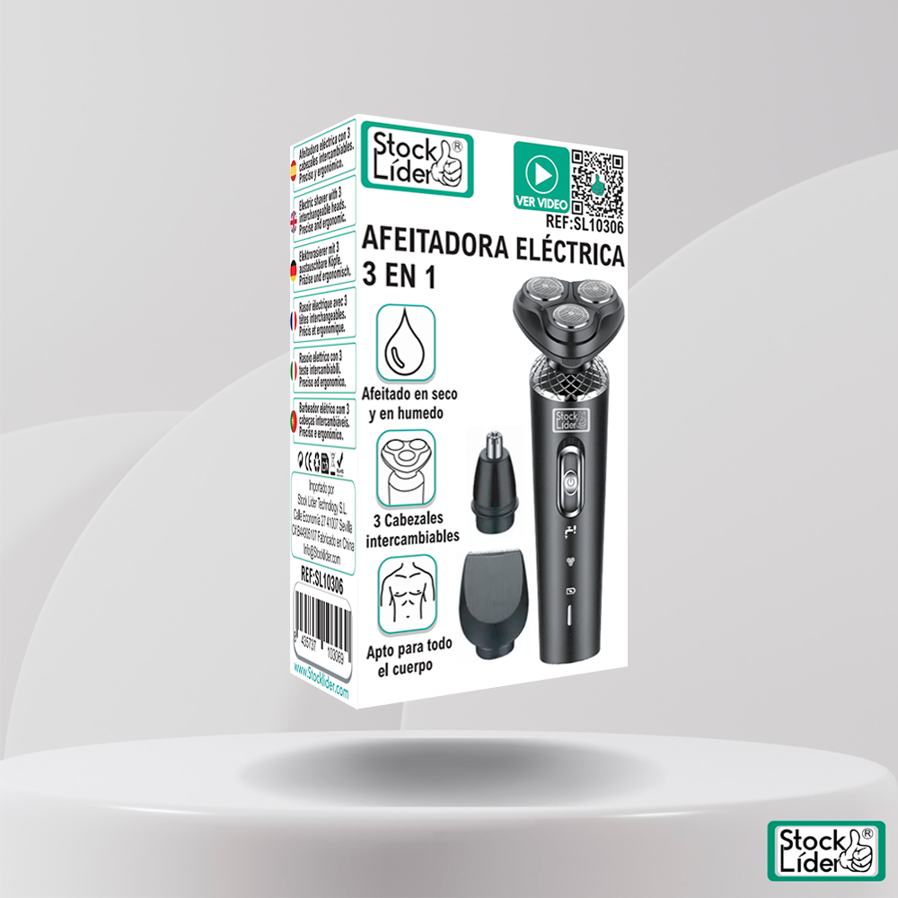 Afeitadora Eléctrica 3 en 1