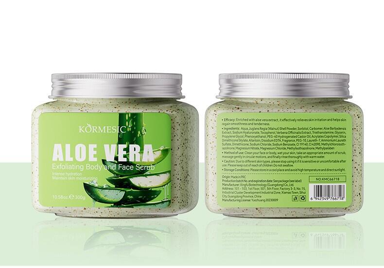 Exfoliante Corporal de Aloe Vera 300gr Kormesic